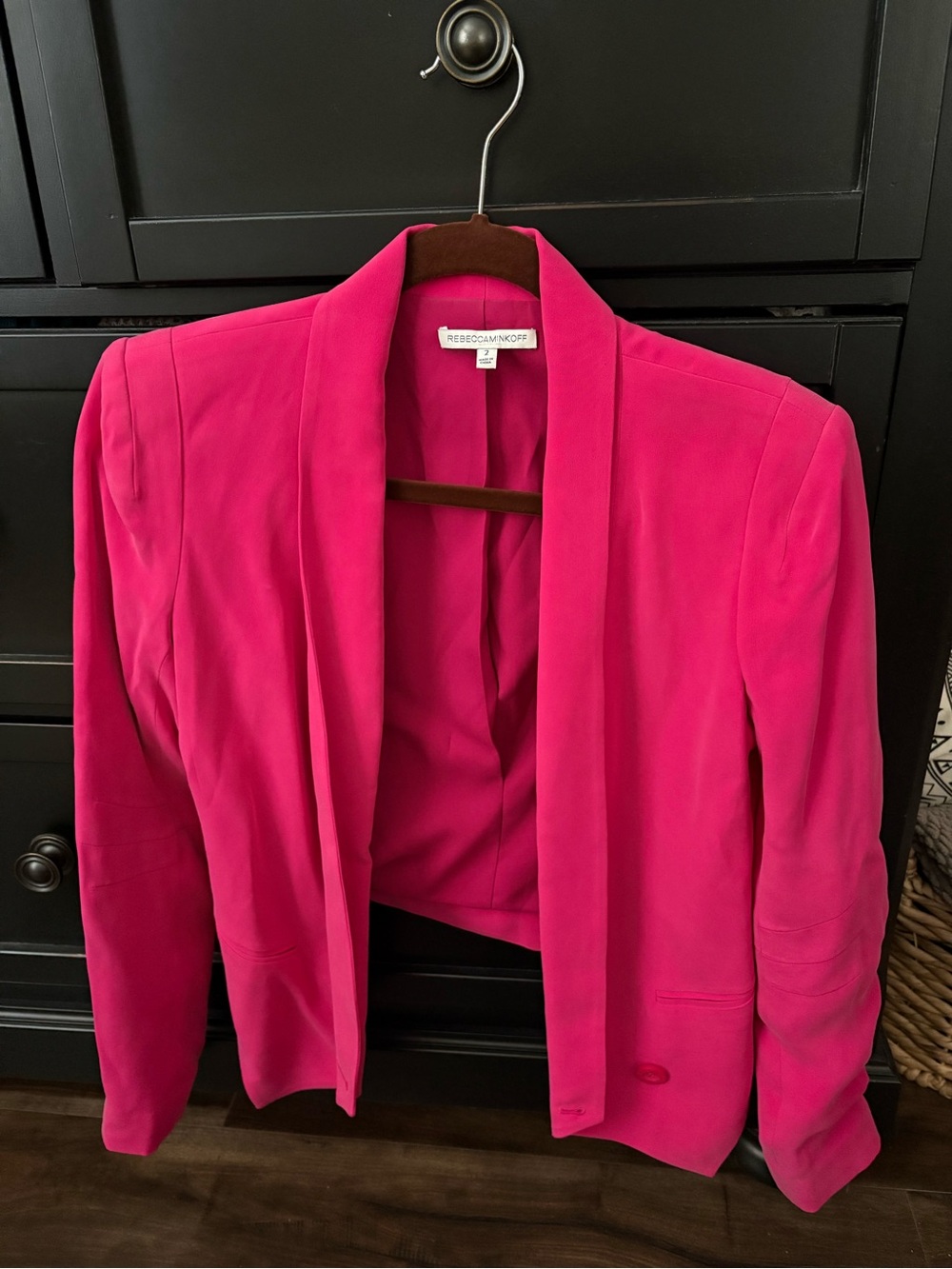 Rebecca Minkoff Hot Pink Open-Front Blazer